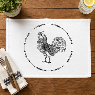 French Country Rooster Cloth Placemat