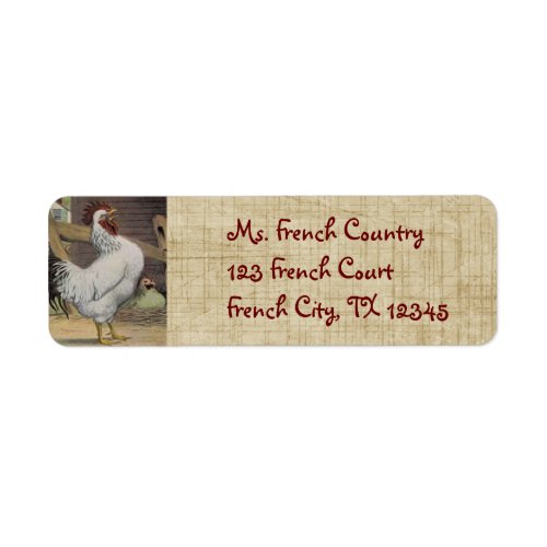 French Country Rooster Hen Address Labels