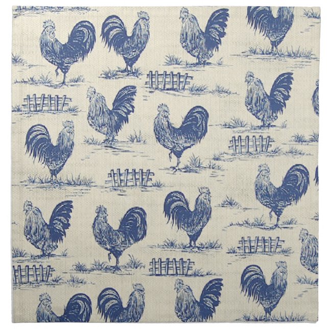 French Country Roosters American MoJo Napkins (Front)