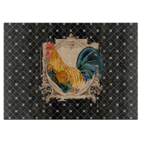French Country Roosters Vintage Antique Home Decor Cutting Board
