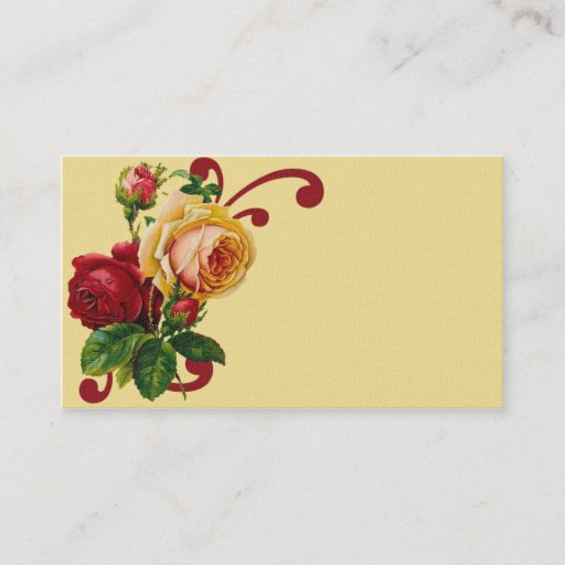Customizable French Country Roses Business Card