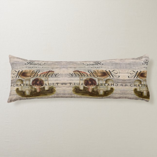french country rustic fairytale woodland mushroom body pillow (Front)