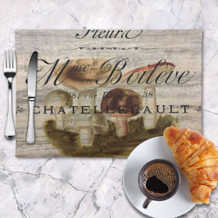 french country rustic fairytale woodland mushroom cloth placemat
