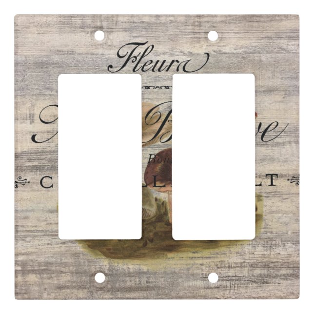 french country rustic fairytale woodland mushroom light switch cover (Front)