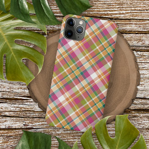 French Country Shabby Chic Flair Madras Pattern iPhone 11 Pro Max Case