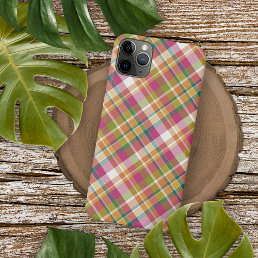 French Country Shabby Chic Flair Madras Pattern iPhone 11 Pro Max Case