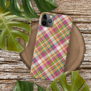 French Country Shabby Chic Flair Madras Pattern iPhone 11 Pro Max Case