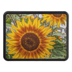 french country summer garden happy sunflower trailer hitch cover