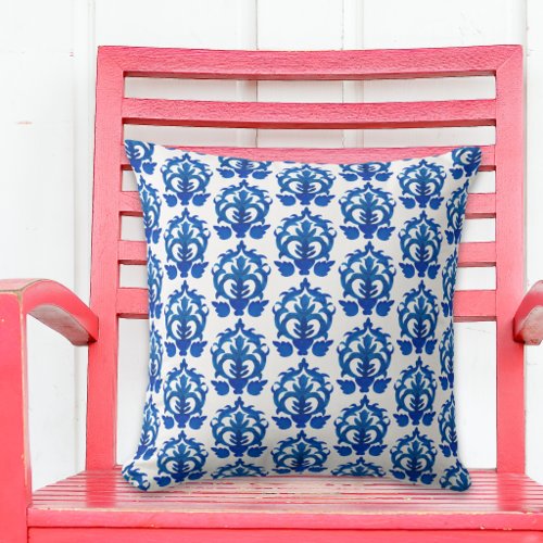 French Country Toile Pattern Throw Pillow