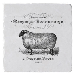 French Country Vintage Sheep Farmhouse Typography  Trivet