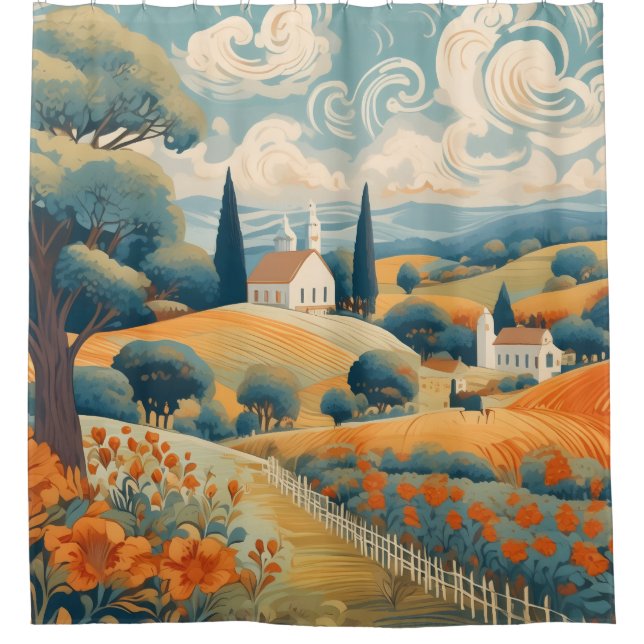 French Countryside Shower Curtain (Front)