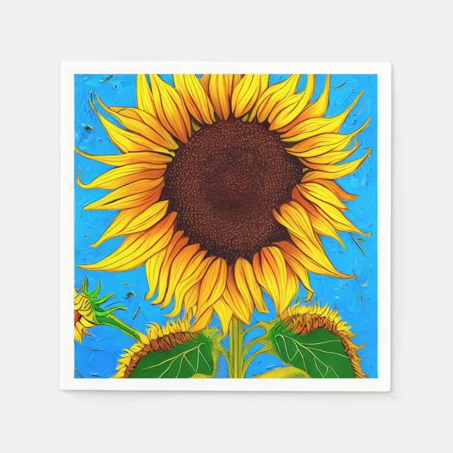 French Countryside Sunflower Napkins (Front)