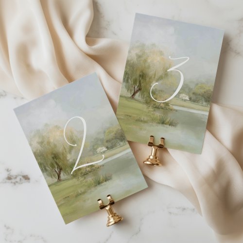 French Countryside Wedding Table Number Card
