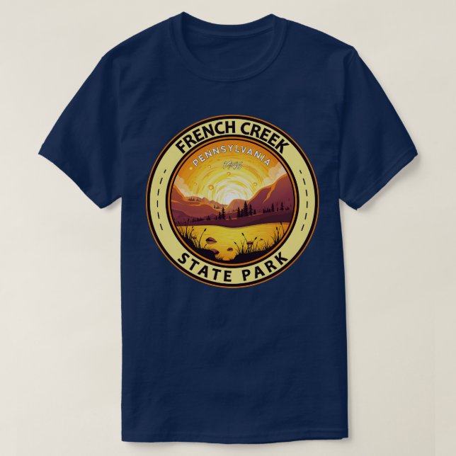 French Creek State Park Pennsylvania Travel Art Ba T-Shirt (Design Front)