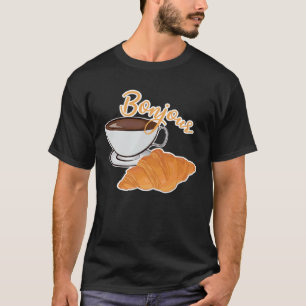 French Croissant France French Flag Francophile T-Shirt