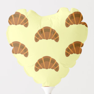 French Croissant Light Yellow Bakery Food Party Balloon