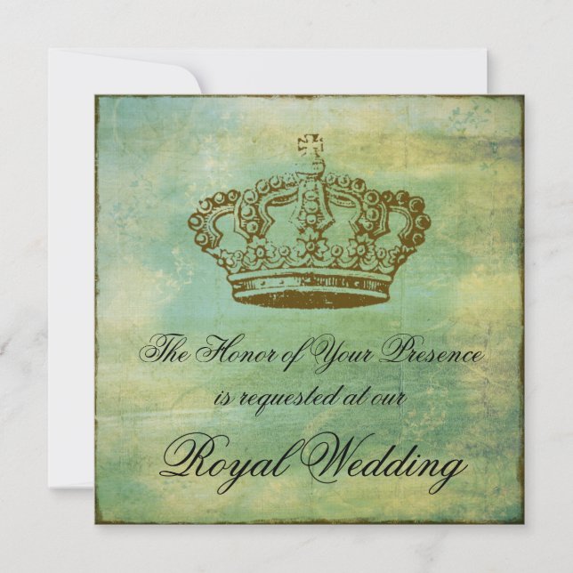 French Crown Elegant Invitations Announcements (Front)