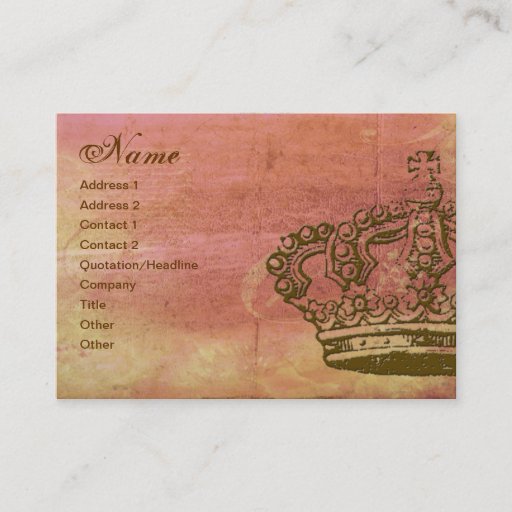 Customizable French Crown Parchment Business Cards