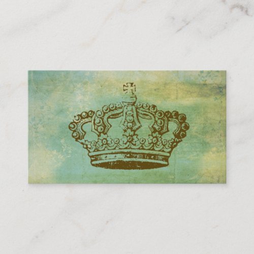 French Crown Vintage Style Business Cards