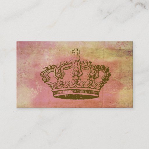 Customizable French Crown Vintage Style Business Cards