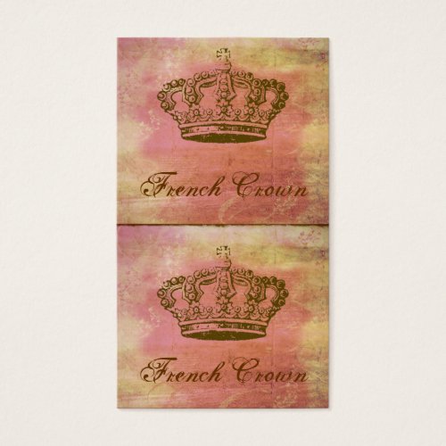French Crown Vintage-Style Mini Biz Cards or Tags Business Card