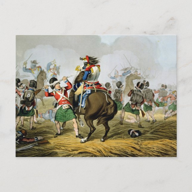 French Cuirassiers at the Battle of Waterloo, Char Postcard (Front)