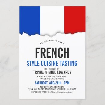 French Cuisine | Party Flag Invite by HappyPlanetShop at Zazzle