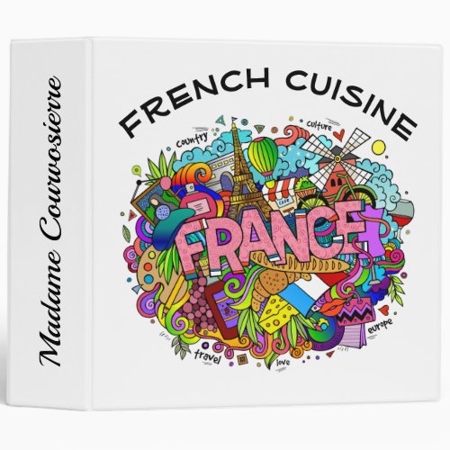 French Cuisine  Travel  _ See Back 3 Ring Binder