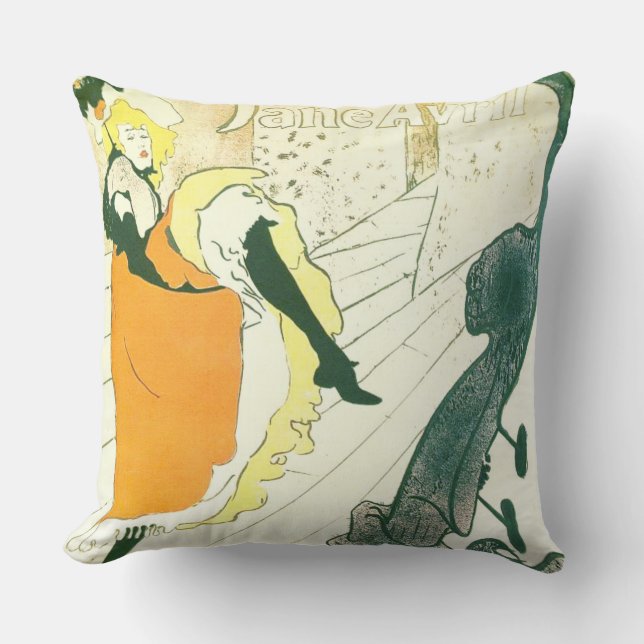 French Dance Poster 1893 Throw Pillow (Front)