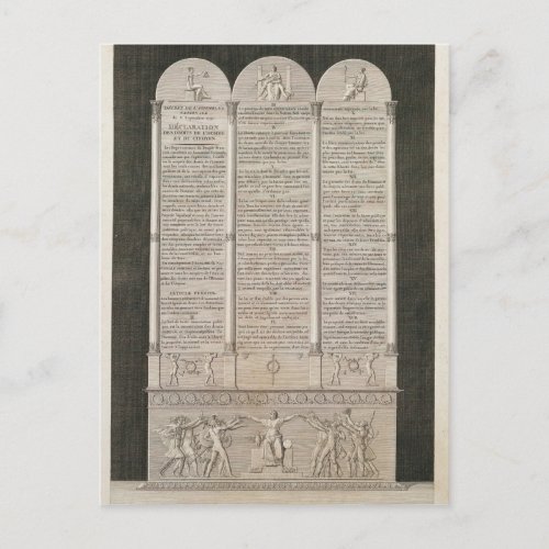 French Declaration of the Rights of Man Postcard