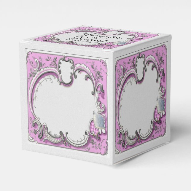 French Deco Frame Posh Wedding Favor Box (Front Side)
