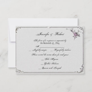 French Deco Frame Posh Wedding Response Card
