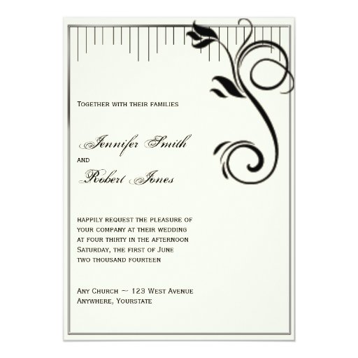 Black And Cream Wedding Invitations 10