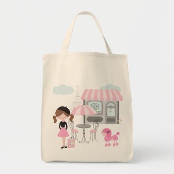 French Decor Little Girl Goes To Paris Tote Bag by nslittleshop at Zazzle