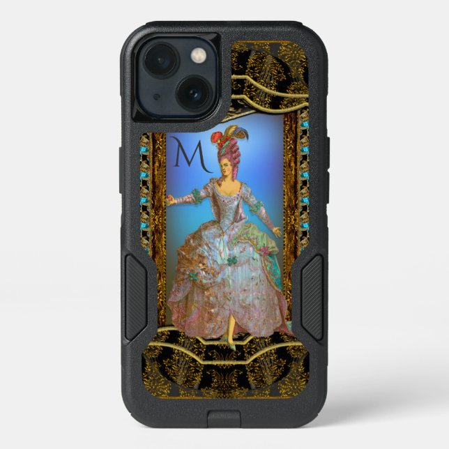 French Delightfully Unique Pretty Baroque Monogram Otterbox iPhone Case (Back)
