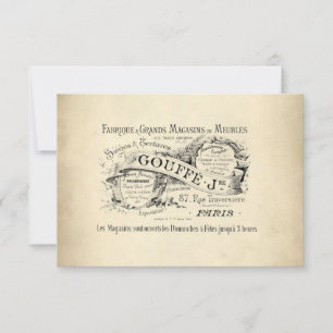 French Department Store Sign Invitation