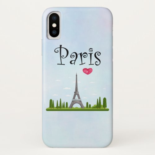 French Design _ Eiffel Tower in Paris iPhone X Case