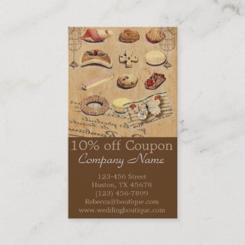 French Dessert Cake Pastry Cookies Bakery Discount Card by heresmIcard at Zazzle