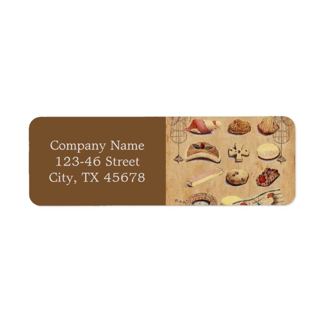 french dessert cake pastry cookies bakery label (Front)