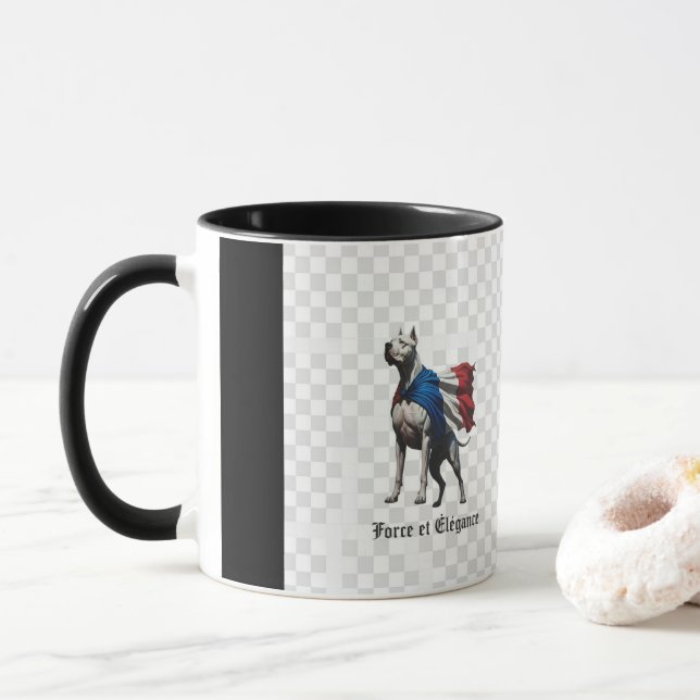 French Dog Force and Elegance Mug (With Donut)