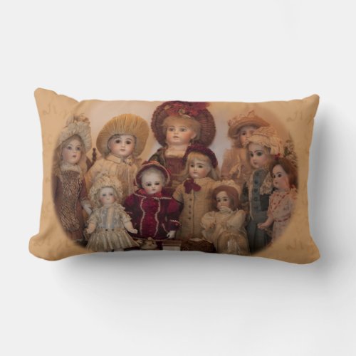 French Dolls and Friends Lumbar Pillow