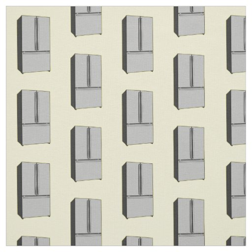 French door refrigerator cartoon illustration fabric