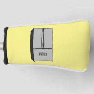 French door refrigerator cartoon illustration golf head cover