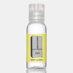 French door refrigerator cartoon illustration hand sanitizer
