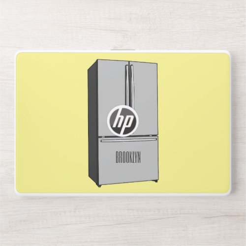 French door refrigerator cartoon illustration HP laptop skin