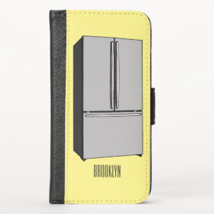 French door refrigerator cartoon illustration iPhone x wallet case