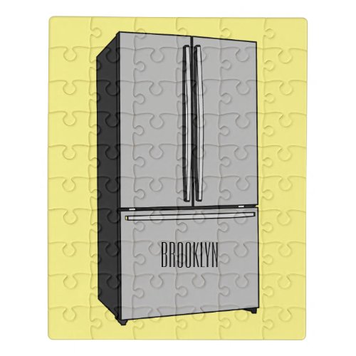 French door refrigerator cartoon illustration jigsaw puzzle