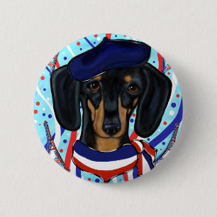 French Doxie Button