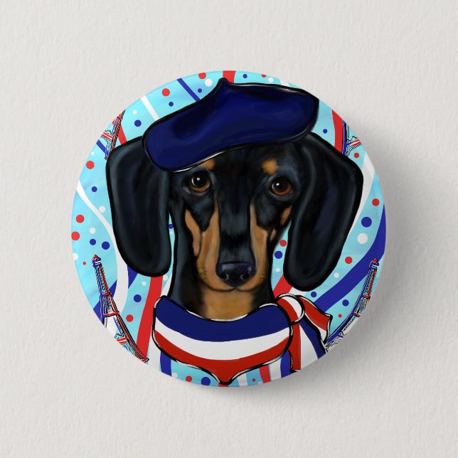 French Doxie Button (Front)