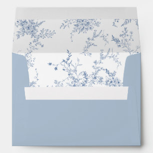 French Dusty Blue Wedding Envelope